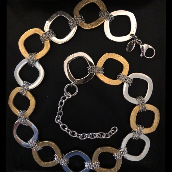 NEW RARE Steel By Design Big & Bold Necklace, Bracelet & Earrings Set - Picture 7 of 11